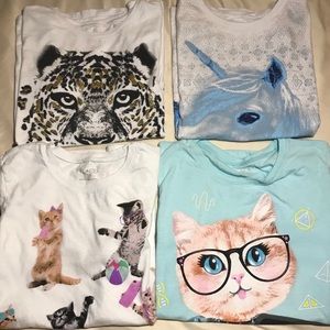 4 short sleeve tees children’s place size 10-12